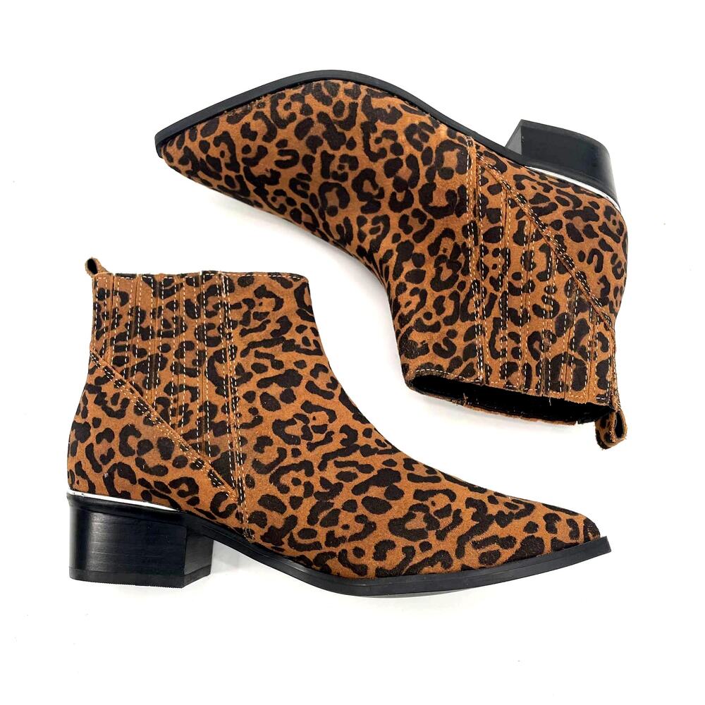 MARC FISHER New Animal Print Heeled Booties // 7.5